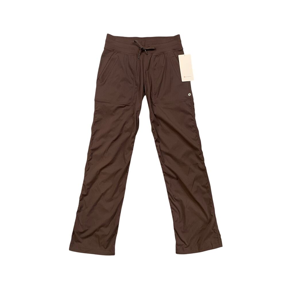Lululemon Pants Womens 6 Coffee Dance Studio Mid Rise Lightweight Scrunched Legs